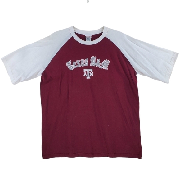 Foot Locker Other - Vtg Foot Locker TX A&M Team Logo Baseball Jersey Fleece Shirt SS Men 2XL USA 90s